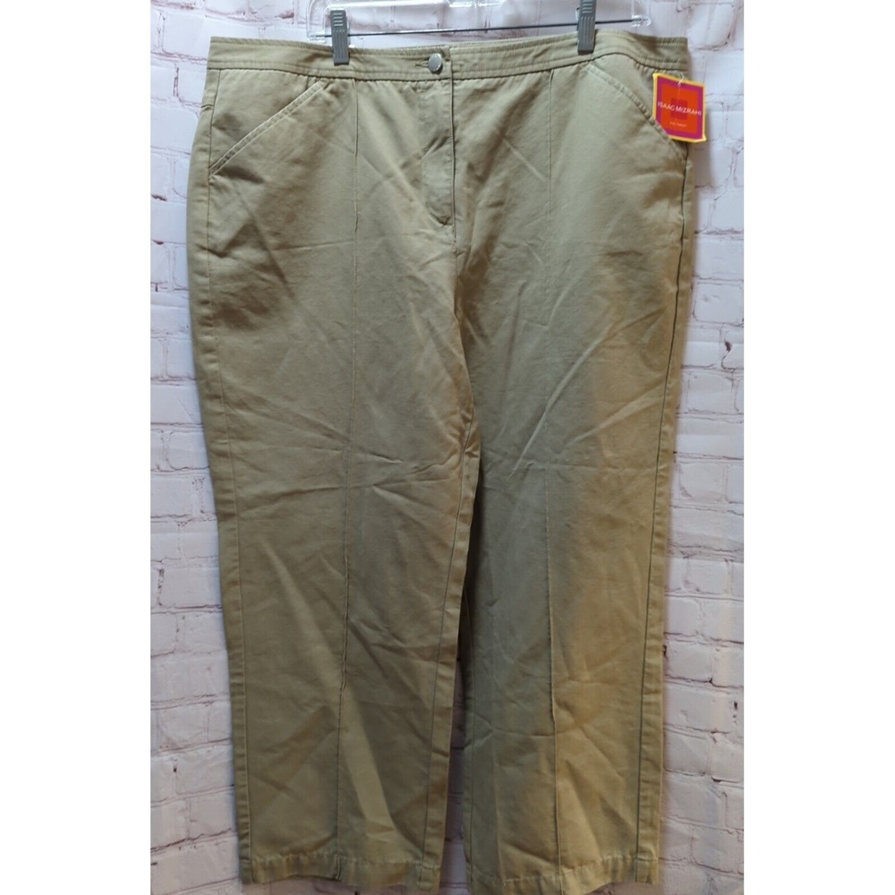 Izaac Mizrahi for Target women's 18 cropped ribbed cotton khaki pants NWT 2005‎